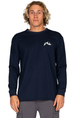 Rusty Competition Mens Long Sleeve Tee Navy Blue