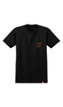 Spitfire Pocket Hollow Classic Mens T-Shirt Black/Orange
