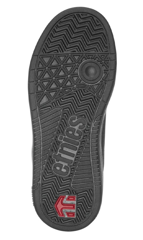 Black and top red etnies