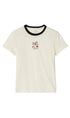 Brixton Aces Fitted Crew Ladies T-Shirt Off White/Black