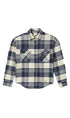 Brixton Bowery Classic Flannel Ladies Shirt Azure Blue/Whitecap