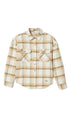 Brixton Bowery Classic Flannel Ladies Shirt Off White/Semolina/Washed Copper Plaid