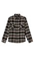 Brixton Bowery Flannel Mens Shirt Black/Charcoal/Beige