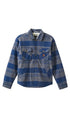 Brixton Derham Lined Mens Jacket Washed Navy/Beige Plaid
