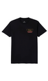 Brixton Linwood Men's T-shirt Black/Metal Bronze/Red Mohogany