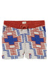 Brixton Trail Terry Cloth Ladies Shorts Electronic Indigo Pattern