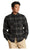 Brixton Bowery Long Sleeve Flannel Shirt Black Charcoal Skate Connection