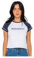 Rusty Archived Raglan Mini Ladies T-shirt White