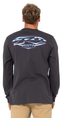 Rusty Chrome Dome Mens Long Sleeve Tee Washed Black