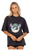 Rusty Paradise Wash Oversized Ladies T-Shirts Black