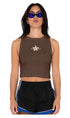 Rusty Starry Eyed Skimmer Ladies Tank Java