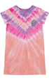 Santa Cruz Moon Dot Girls Tee Dress Pink/Tie Dye