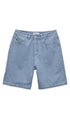 S/Double Denim Standard Shorts Mid Blue