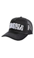 S/Double Mid-Block Curved Peak Trucker Cap Black