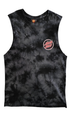 Santa Cruz Checked Out Flamed Dot Muscle Tee Youth Black/Tie Dye