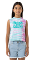 Santa Cruz Checker Block Front Youth Muscle Tee Ocean Tie Dye