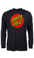 Santa Cruz Classic Dot Front Youth Long Sleeve Tee Black