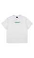 Santa Cruz Dice Flame Dot Strip Front Mens T-Shirt White