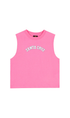 Santa Cruz Field Strip Centre Cropped Youth Muscle Tee Pink