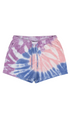 Santa Cruz Opus Dot Girls Track Shorts Purple Tie Dye