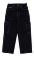 Santa Cruz Reverse Dot Patch Baggy Youth Jeans Washed Black