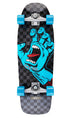 Santa Cruz Screaming Hand Check Surf Skate Cruiser Black 30.2in