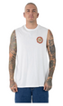 Santa Cruz Speed MFG Dot Mens Muscle Tee Off White