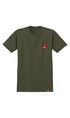 Spitfire Lil Bighead Fill Mens T-Shirt Military Green/Red