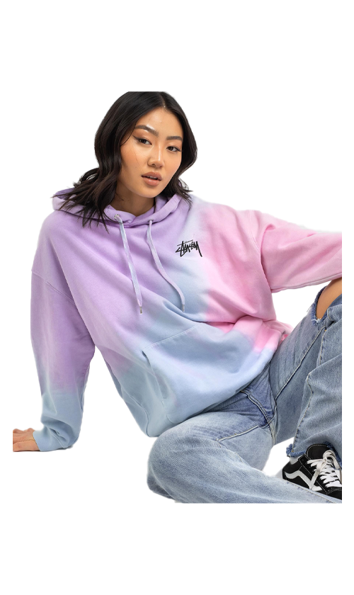 Tie dye shop zip up hoodie