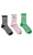 Stussy Houndstooth Ladies Socks 3pk Multi