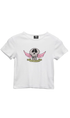Stussy Skull Wings Rib Ladies T-Shirt White