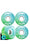 Crazy Brights Roller Skate Wheels 4 Pack Blue/Green Skate Connection