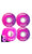 Crazy Brights Wheels 4 Pack Pink/Purple Roller Skate Connection