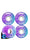 Crazy Brights Roller Skate Wheels 4 Pack Teal SKate Connection