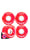 Crazy Disco Retro Roller Wheel 4Pack Red Glitter Skate Connection