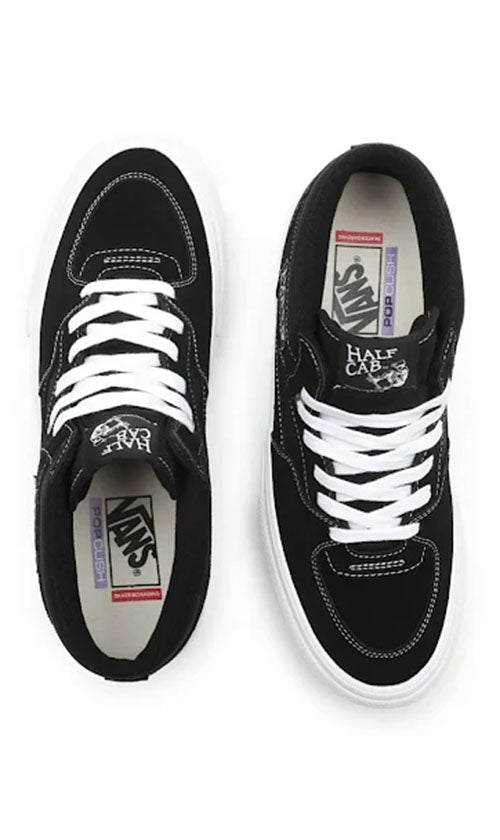 Vans Skate Half Cab Mens Shoes Black White