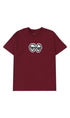Krooked Pocket Straight Eyes Mens T-Shirt Maroon
