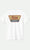 Brixton Linwood Mens T-Shirt White/Red Ochre/Curry Yellow Skate Connection