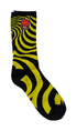 Spitfire Bighead Fill Embroidered Swirl Mens Socks Yellow/Black
