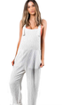 Rusty Heartbreaker Stripe Ladies Overall Bright White