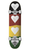 The Heart Supply Quad Red/Gold/Green Skateboard 8.25
