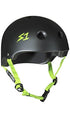 S1 Lifer Helmet Black Matte/Green Straps