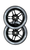 AO Circles Scooter Wheel Set 120mm Black Skate Connection Australia