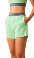 Afends Homebase Hemp Ladies Sweat Shorts Lime Green