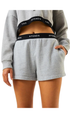 Afends Homebase Hemp Ladies Sweat Shorts Shadow Grey Marle