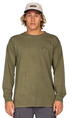 Rusty Comp Wash Mens Long Sleeve Tee Savanna