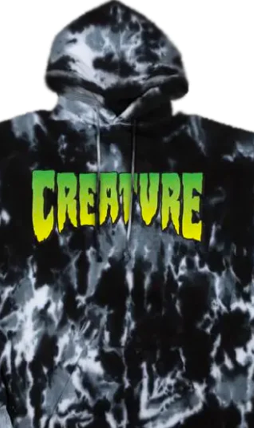 Creature Logo Mens Hoodie Tie Dye