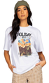 Rusty Dream Holiday Ladies Boyfriend T-Shirt White