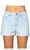 Rusty Luck Rolled Ladies Mid Denim Shorts Aspen Blue Skate Connection Australia