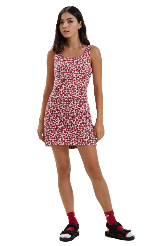Afends Madeline Ladies Dress Red Afends Madeline Ladies Dress Red